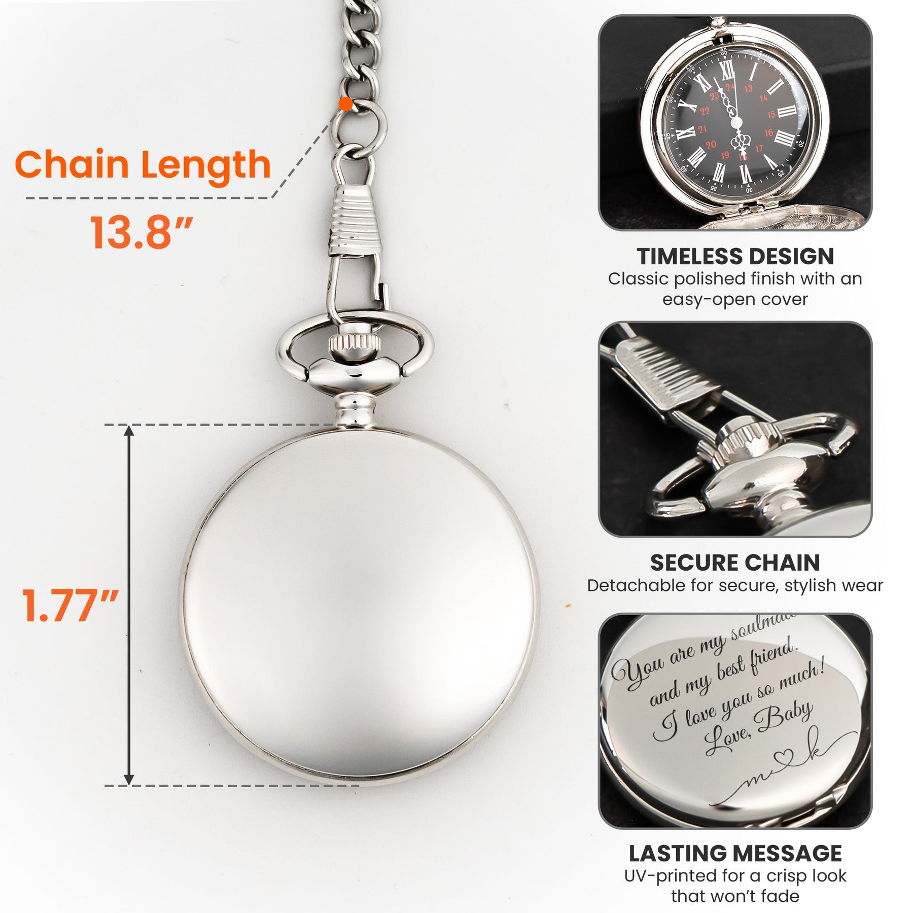 You Are My Soulmate I Love You - Personalized Pocket Watch