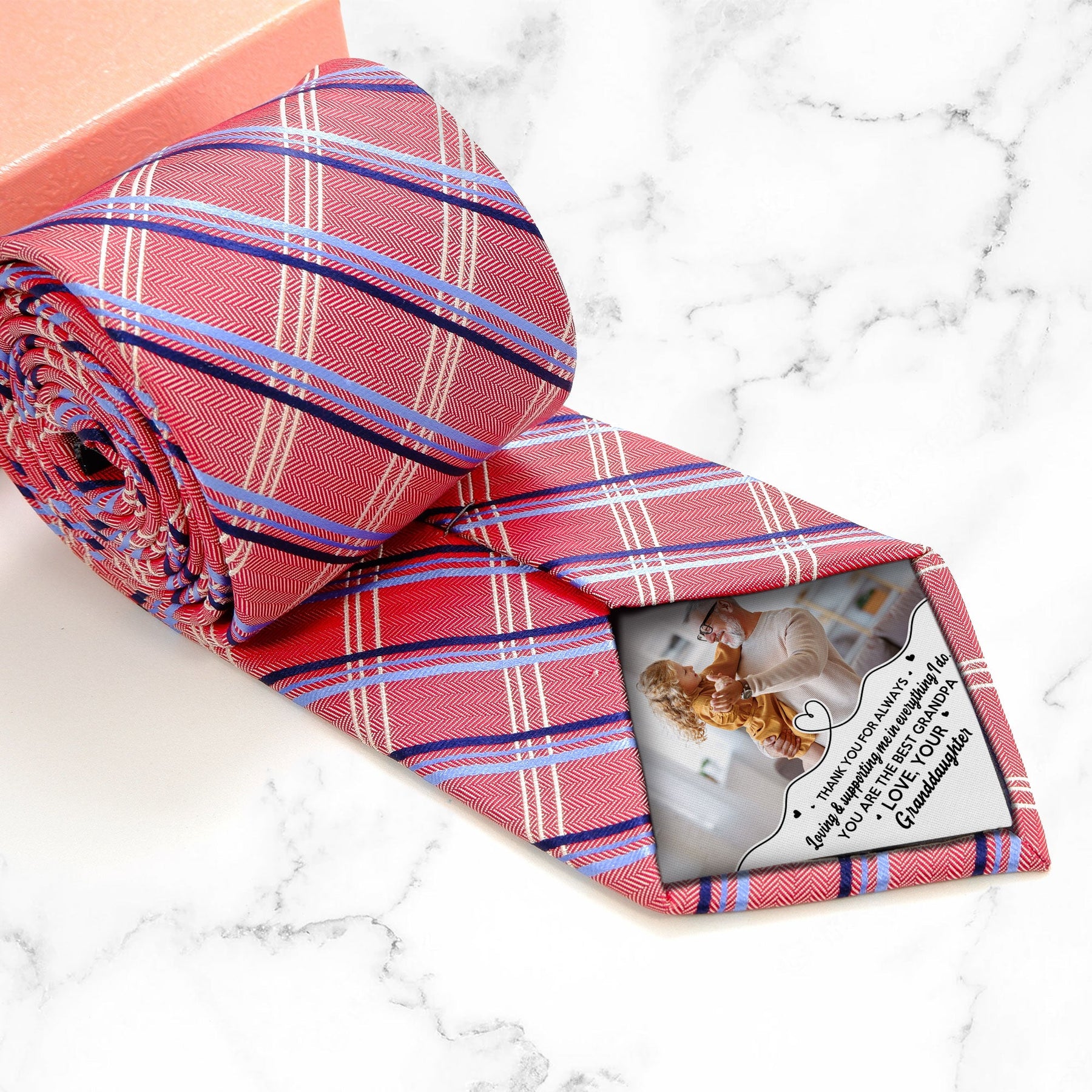 You Are The Best Grandpa - Personalized Photo Tie Patch