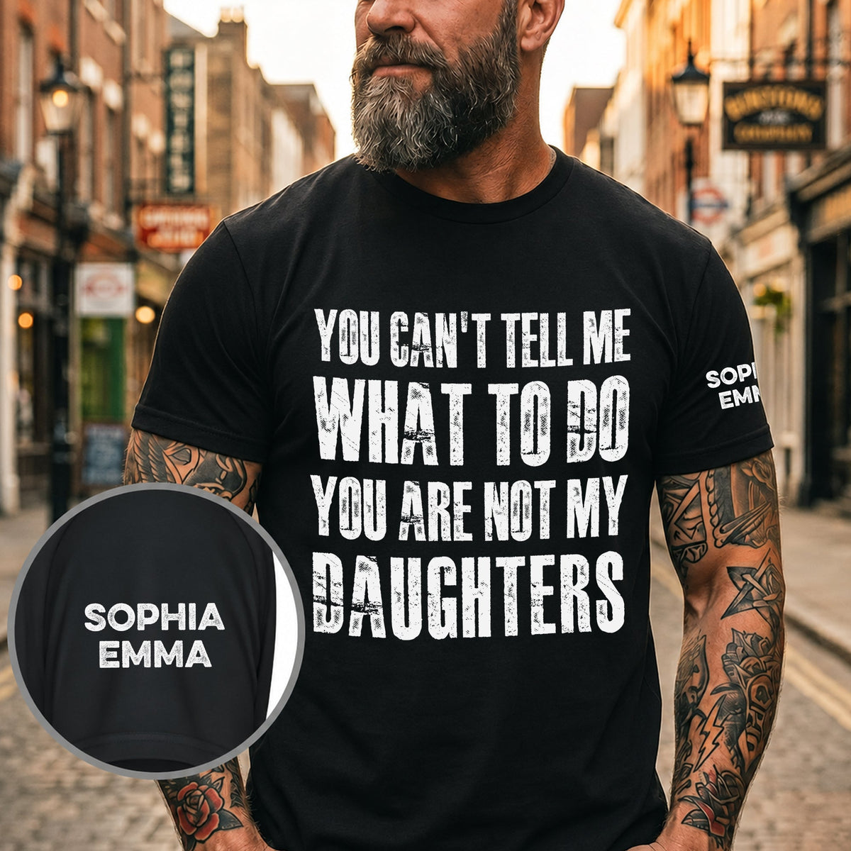 You Can't Tell Me What To Do You Are Not My Grandkids Ver 2 - Names On Sleeve - Personalized Shirt