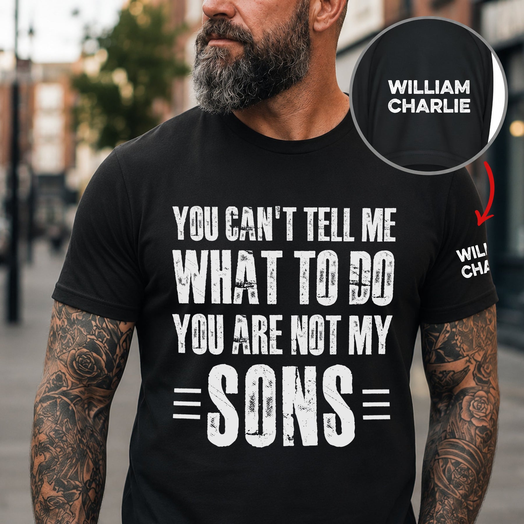 You Can't Tell Me What To Do You Are Not My Grandkids Ver 1 - Names On Sleeve - Personalized Shirt