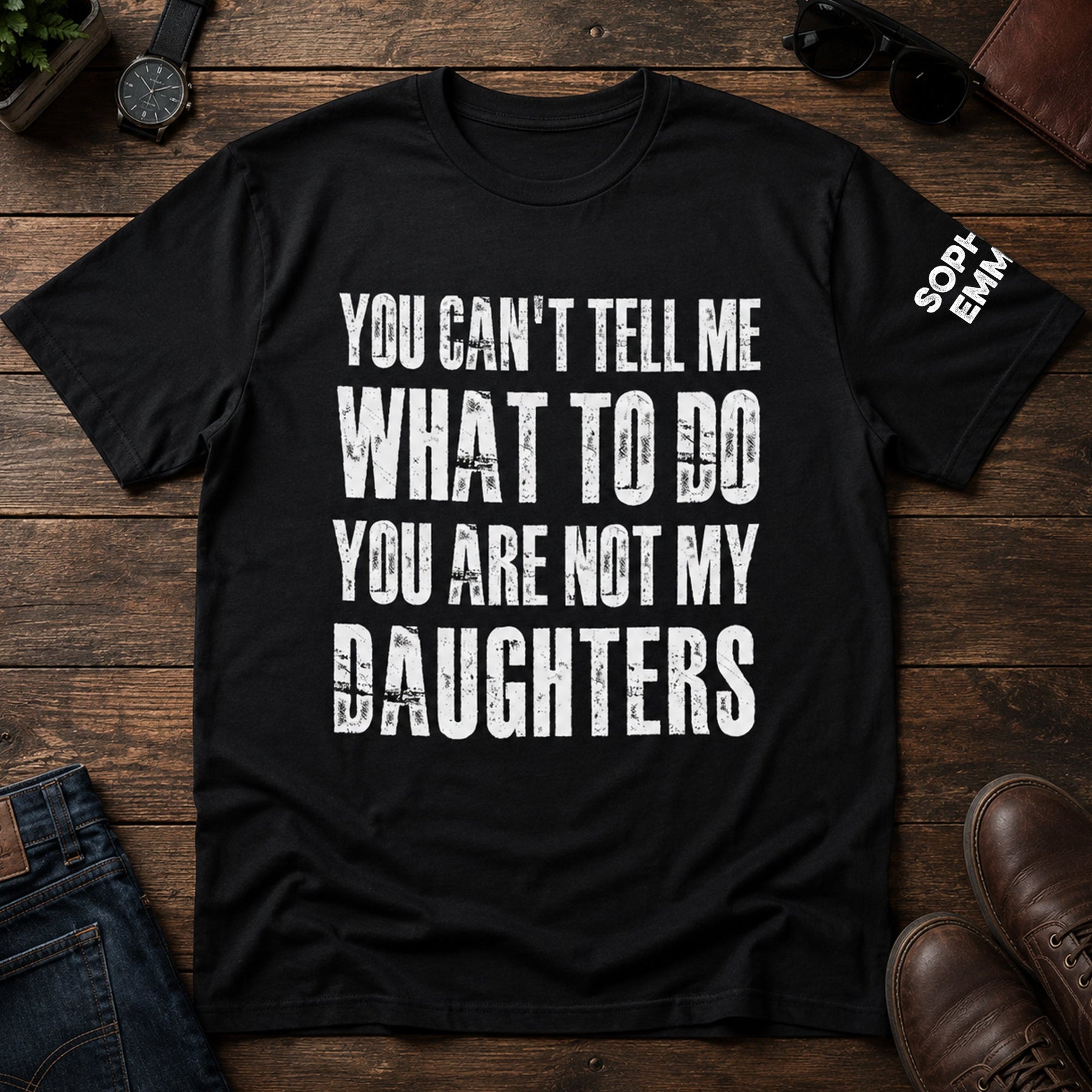 You Can't Tell Me What To Do You Are Not My Grandkids Ver 1 - Names On Sleeve - Personalized Shirt