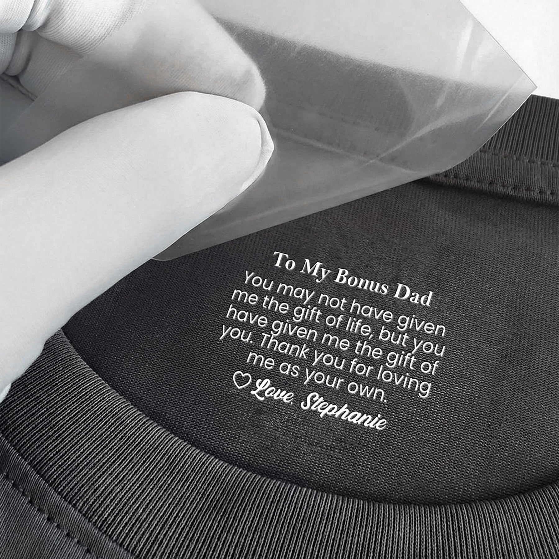 You Have Given Me The Gift Of You - Hidden Message Gift For Bonus Parents, Stepdad, Stepmom - Personalized Shirt