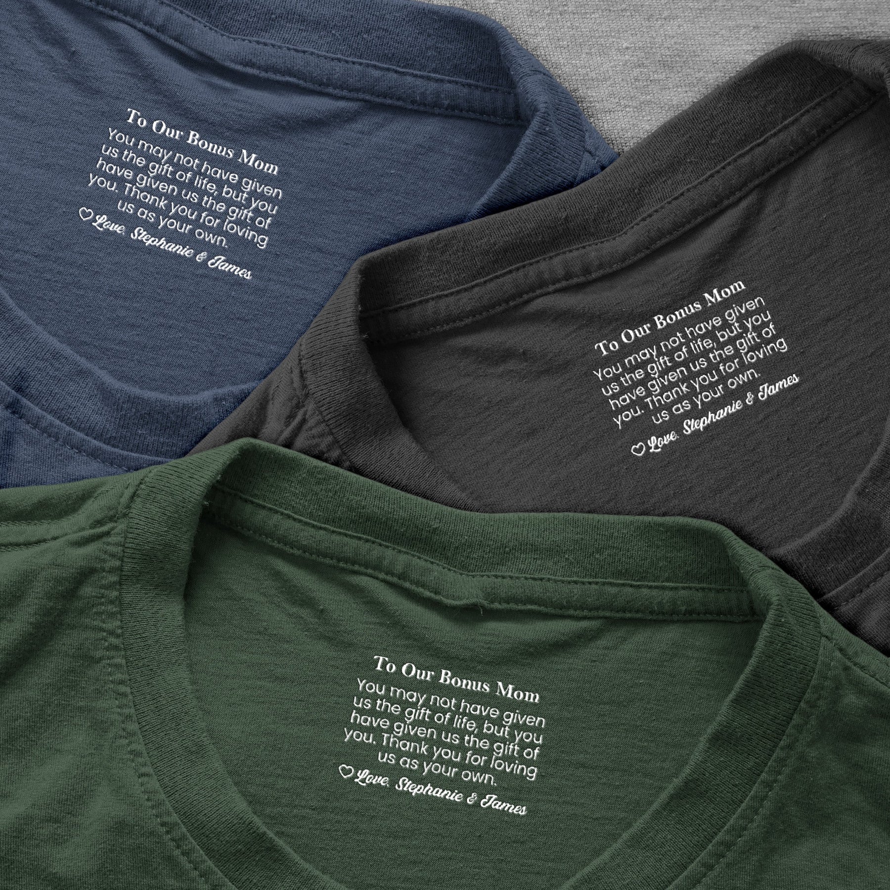 You Have Given Me The Gift Of You - Hidden Message Gift For Bonus Parents, Stepdad, Stepmom - Personalized Shirt