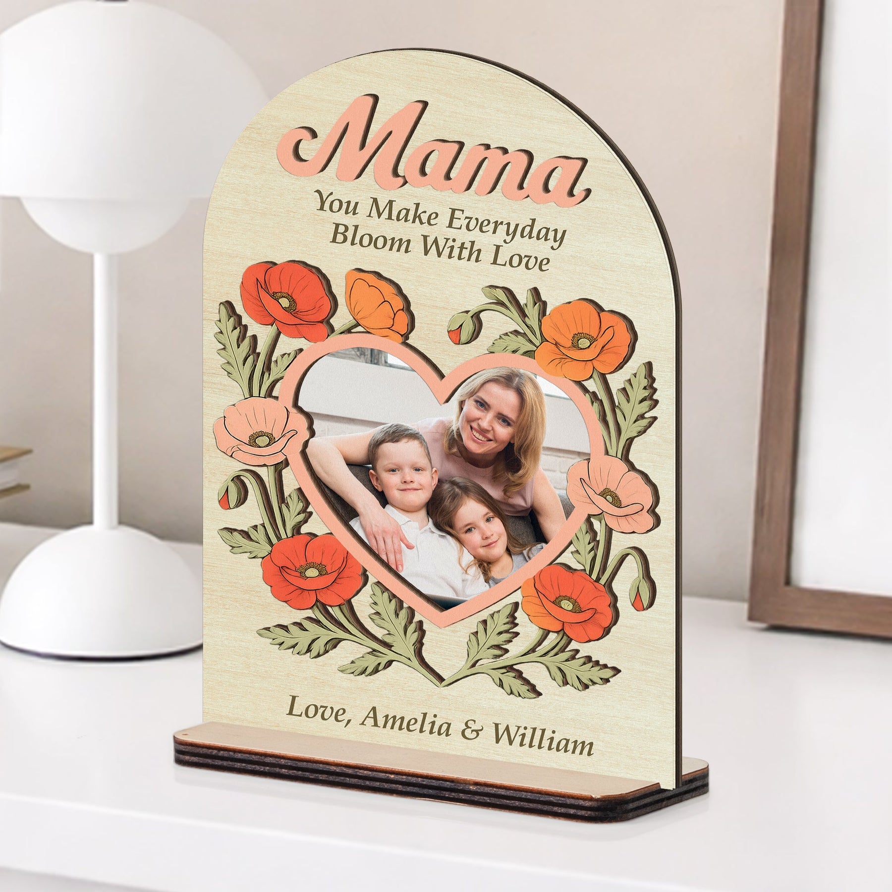 You Make Everyday Bloom With Love - Personalized Wooden Plaque