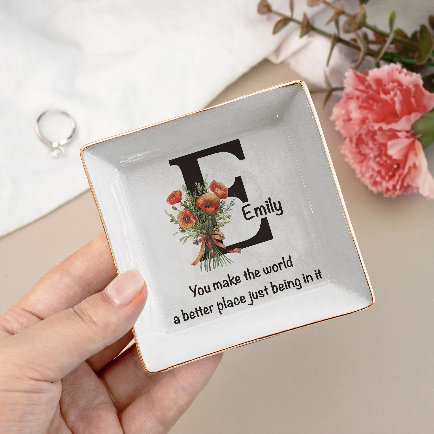 You Make The World A Better Place - Personalized Jewelry Dish