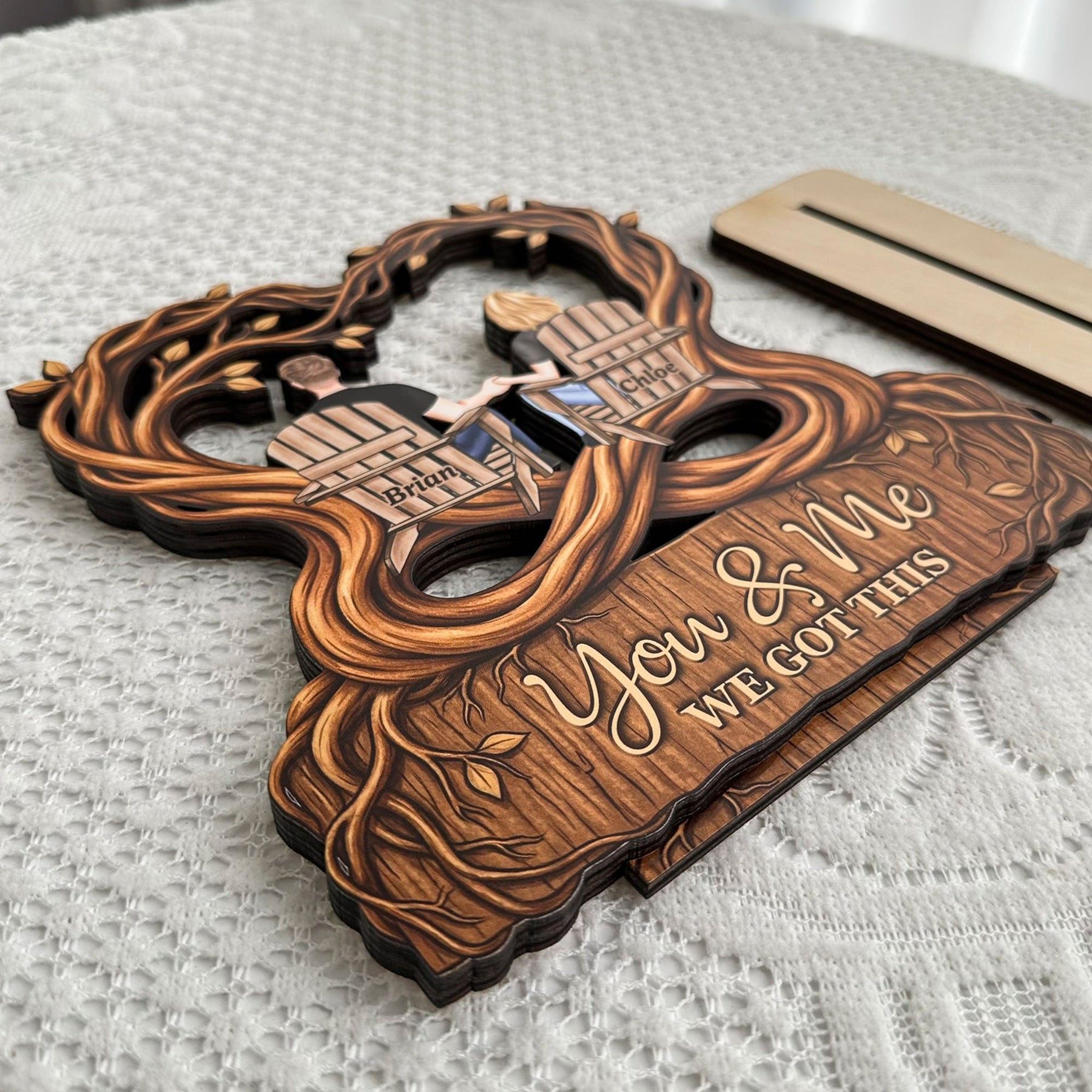 You & Me We Got This - Anniversary Romantic Gifts For Her, Him - Personalized Wooden Plaque