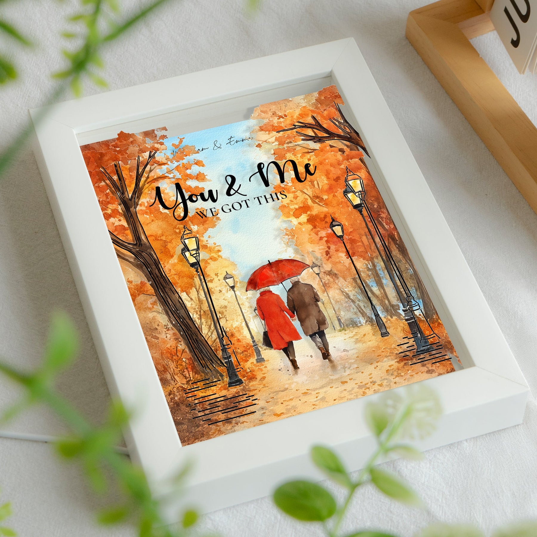 You & Me We Got This Art - Personalized 3D Lighted Shadow Box