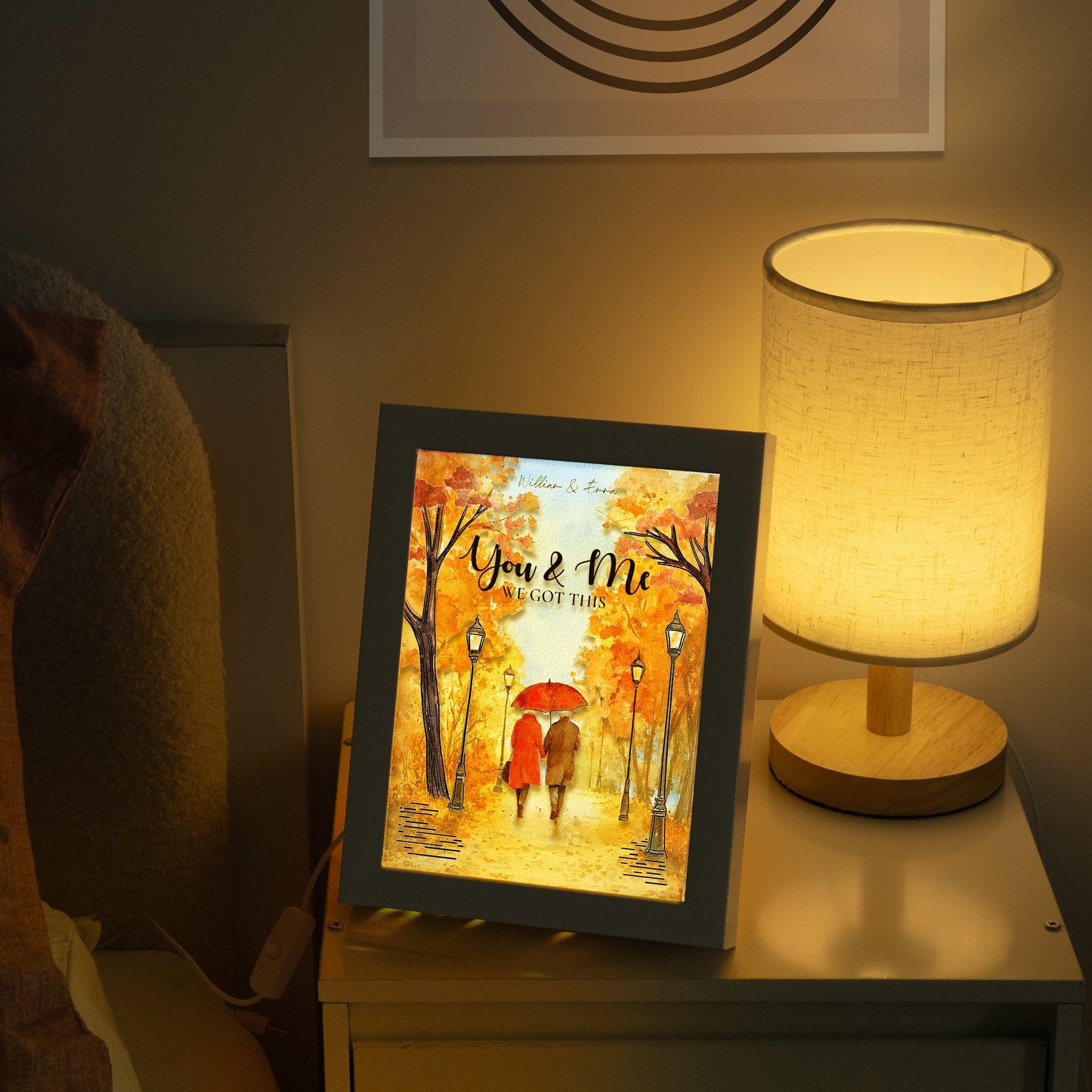 You & Me We Got This Art - Personalized 3D Lighted Shadow Box