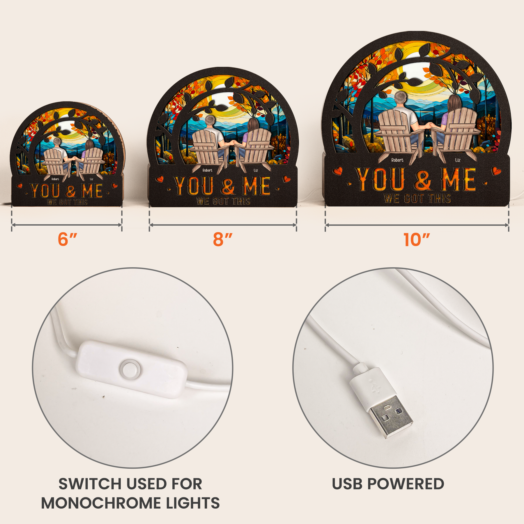 You & Me We Got This - Personalized Lantern Night Light