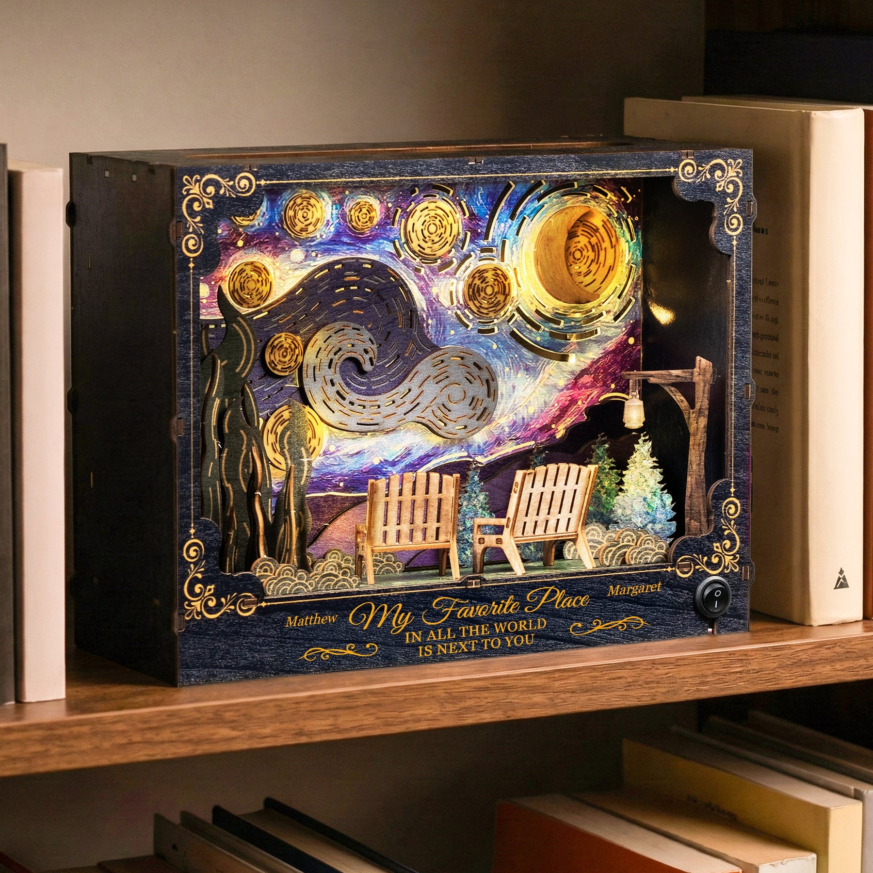 You & Me We Got This - Starry Night Theme - Personalized DIY Book Nook Kit