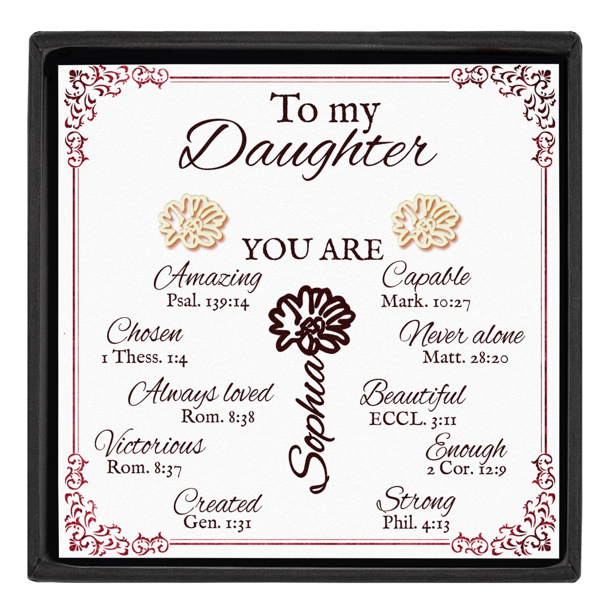 You Are Gift To My Daughter Gift - Personalized Stud Earrings