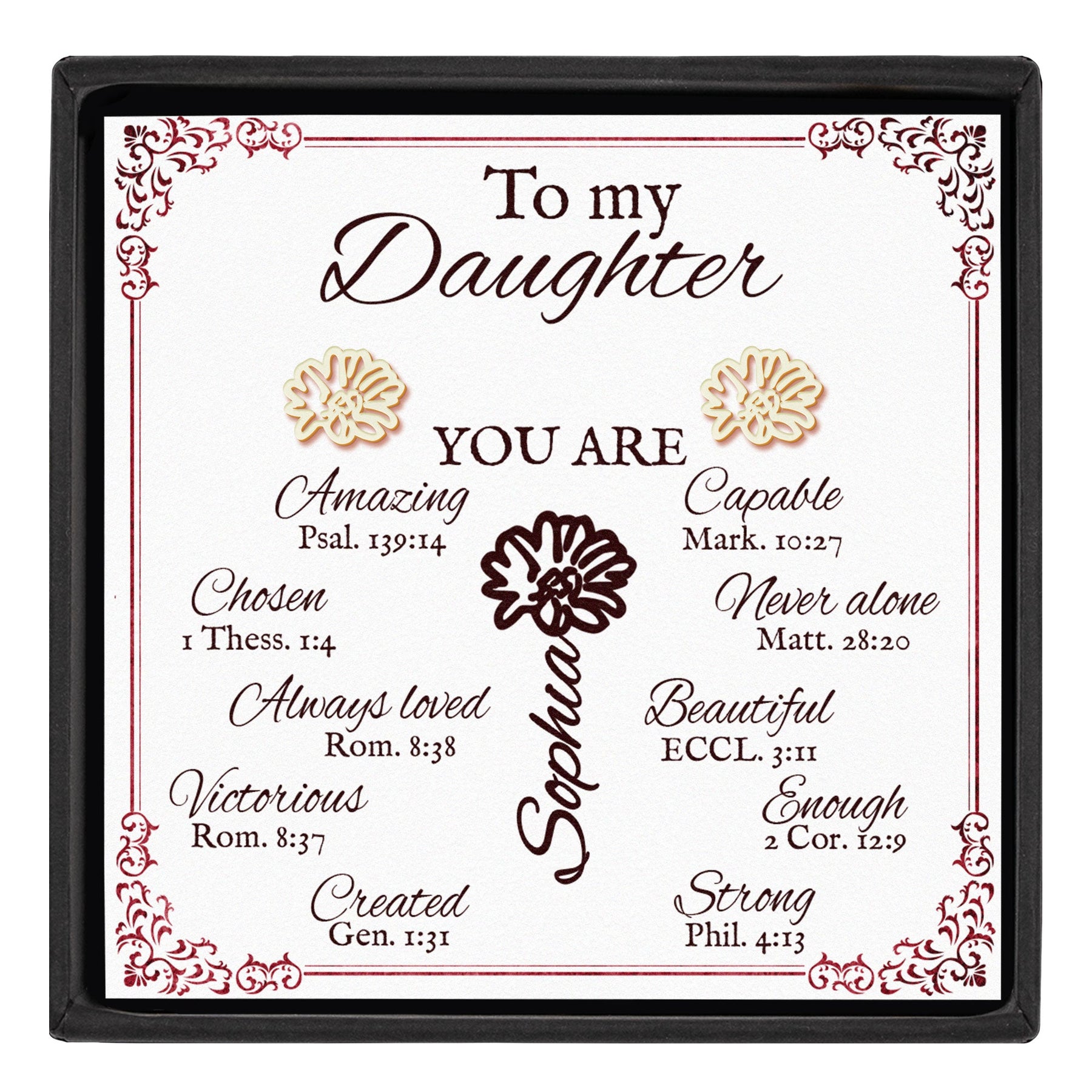 You Are Gift To My Daughter Gift - Personalized Stud Earrings