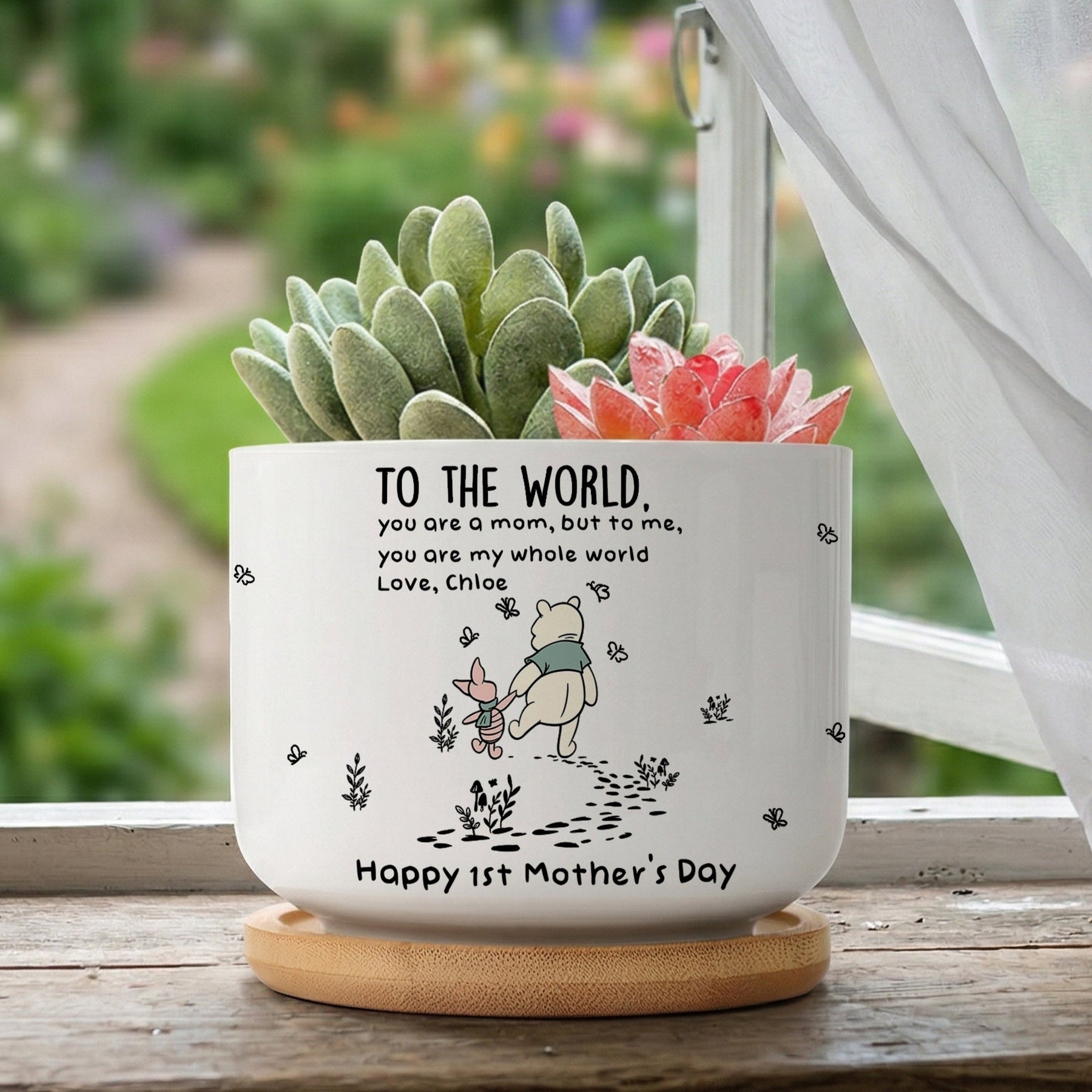 You Are My Whole World - 1st Mother'S Day Gift For Her, Wife, Daughter, Mom - Personalized Plant Pot
