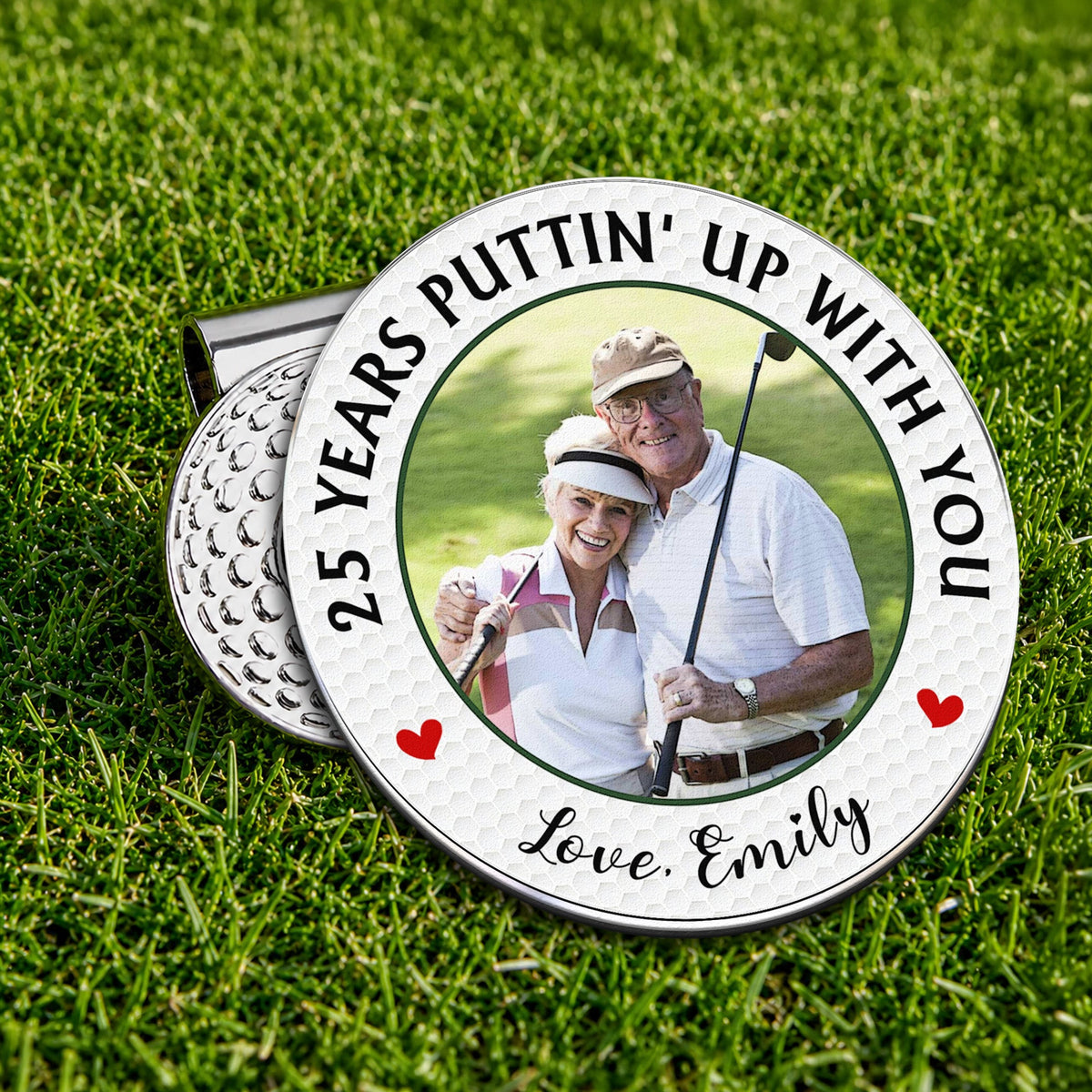 You Are My Hole In One Custom Anniversary Golf Gift For Him, Husband, Boyfriend - Personalized Golf Ball Marker