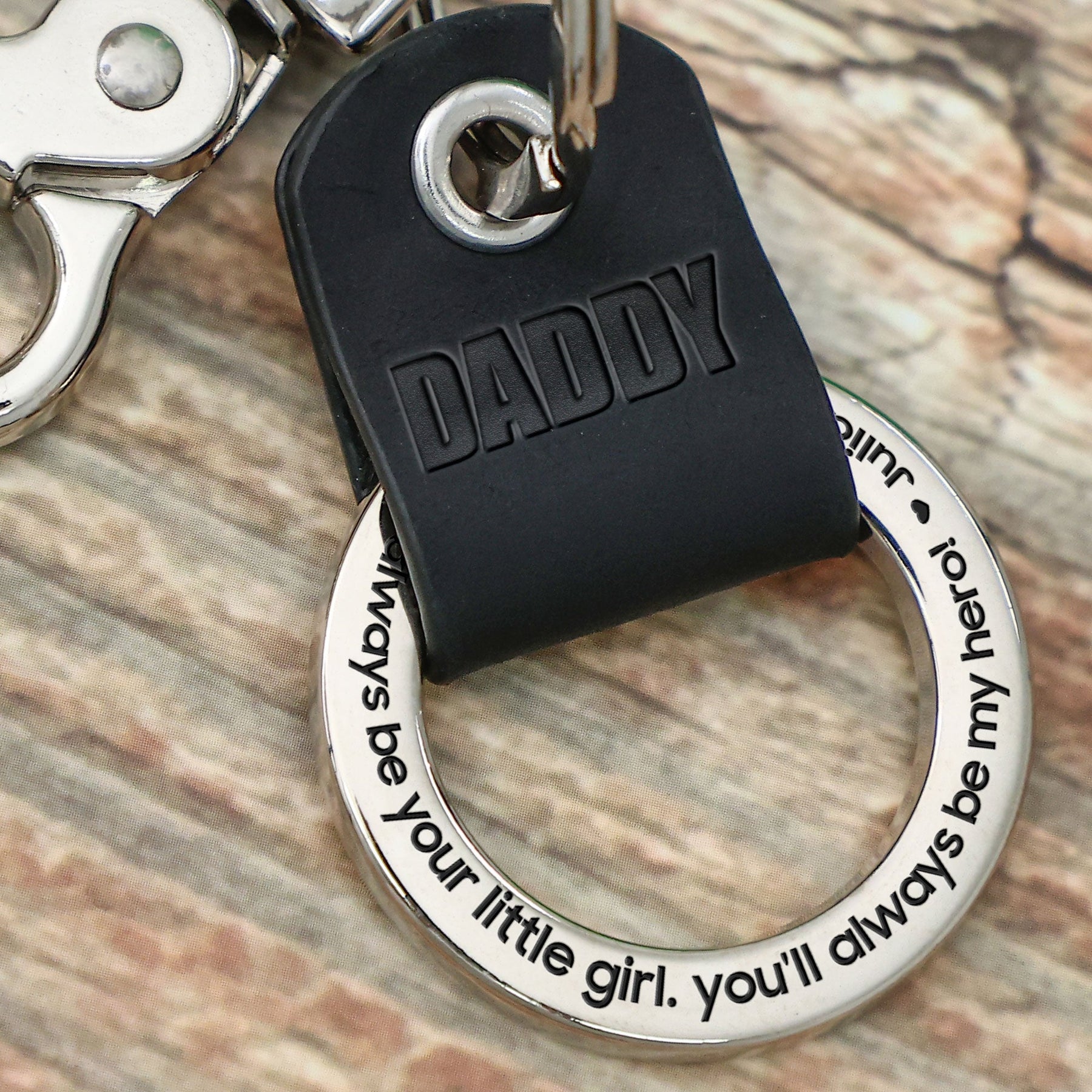 You'll Always Be My Hero! - Personalized Coordinates Keychain