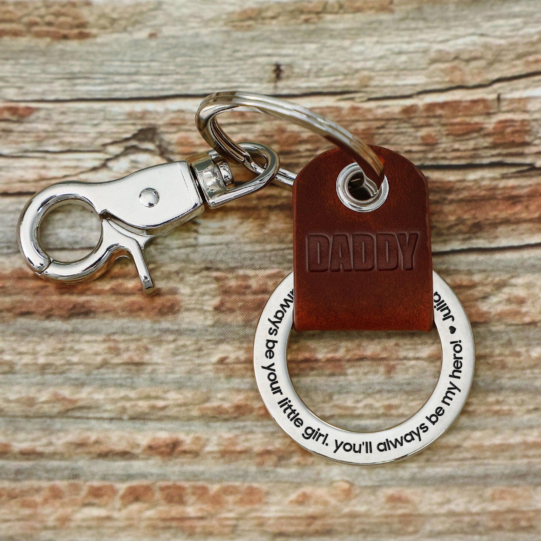 You'll Always Be My Hero! - Personalized Coordinates Keychain