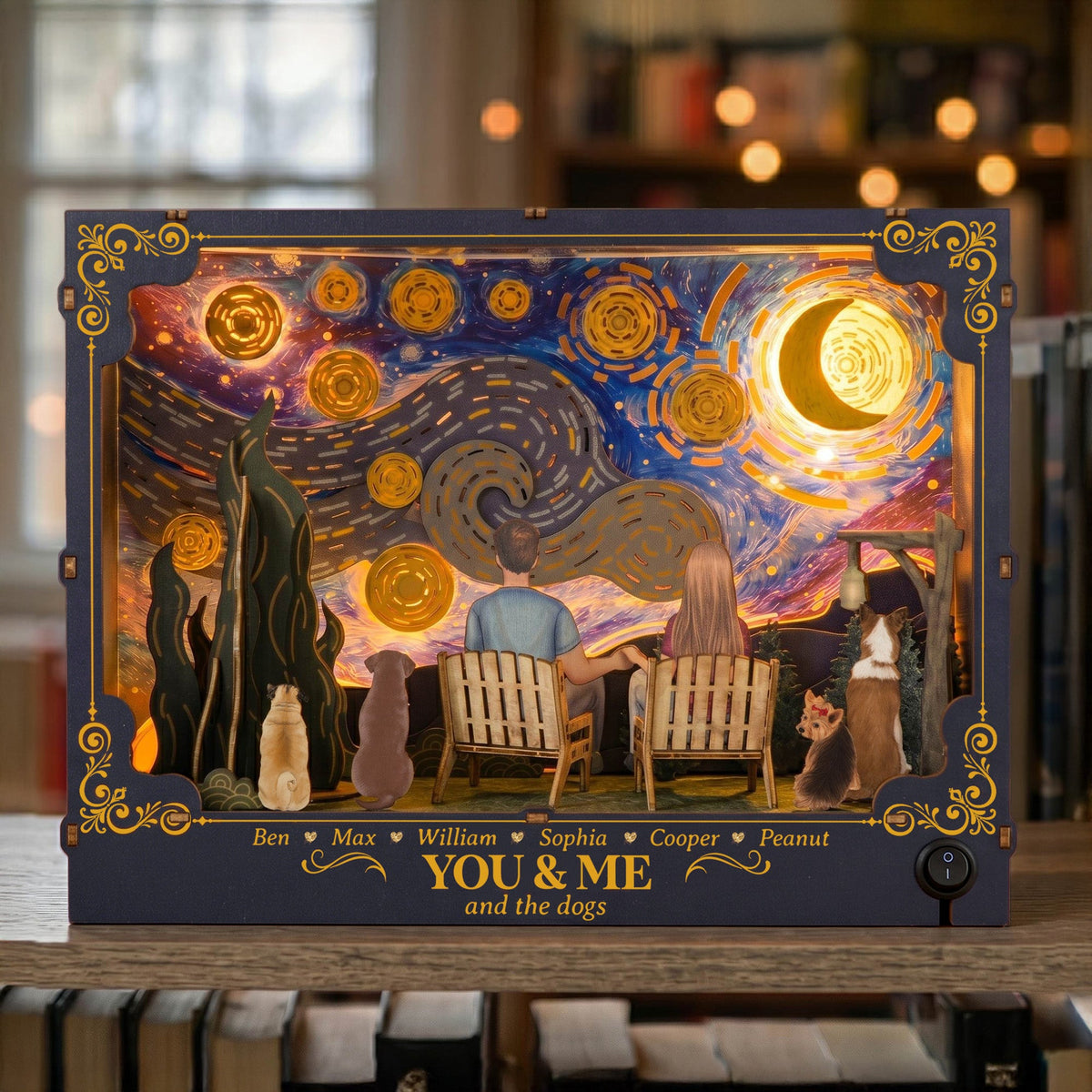 You & Me And The Dogs - Personalized DIY Book Nook Kit