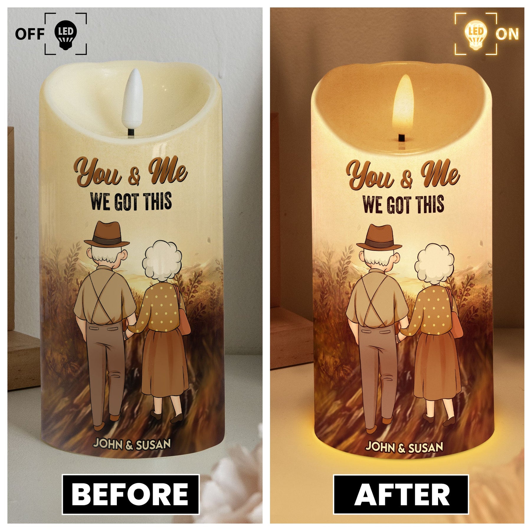 You're My Queen Forever - Personalized LED Candle