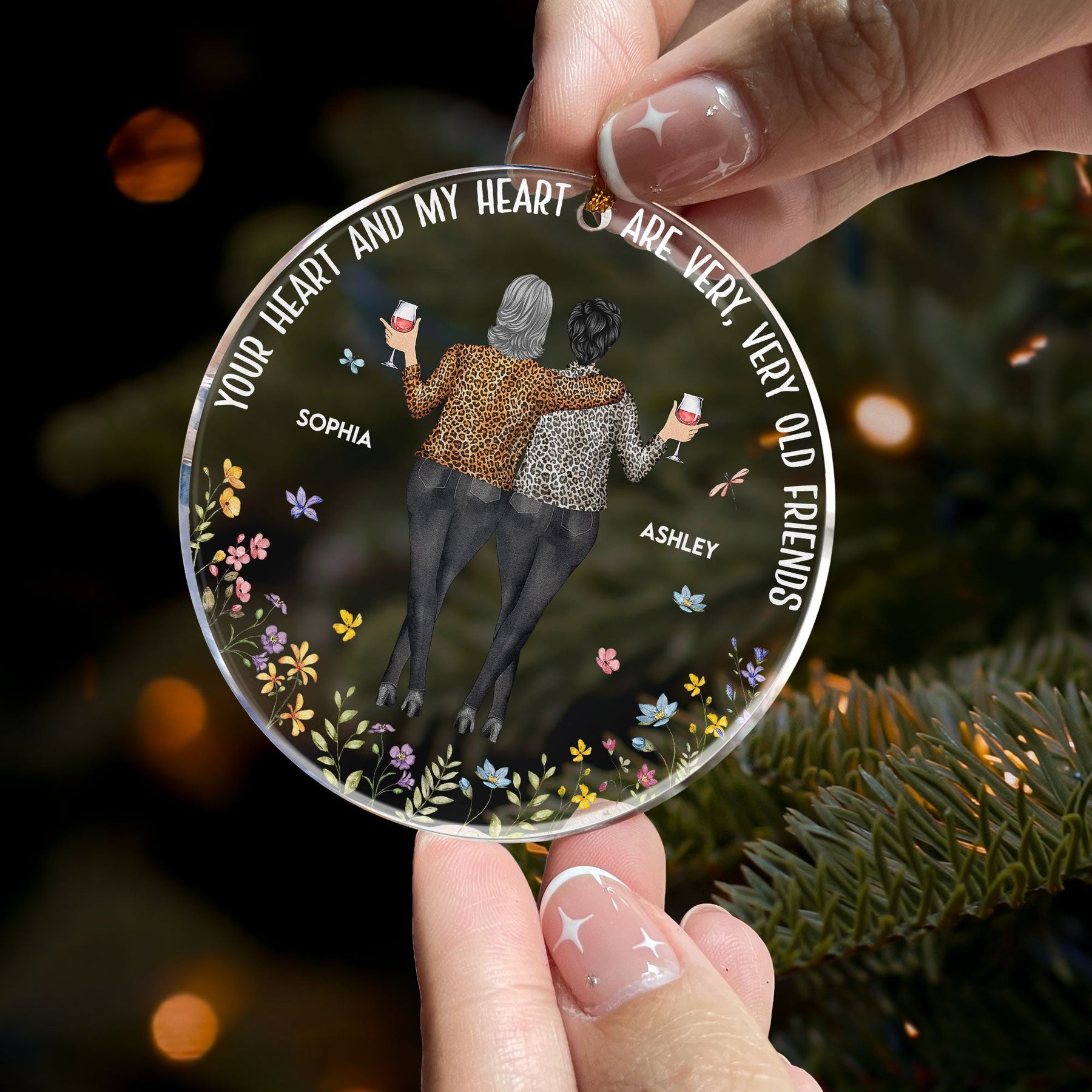 Your Heart And My Heart Are Very Old Friends - Personalized Acrylic Ornament