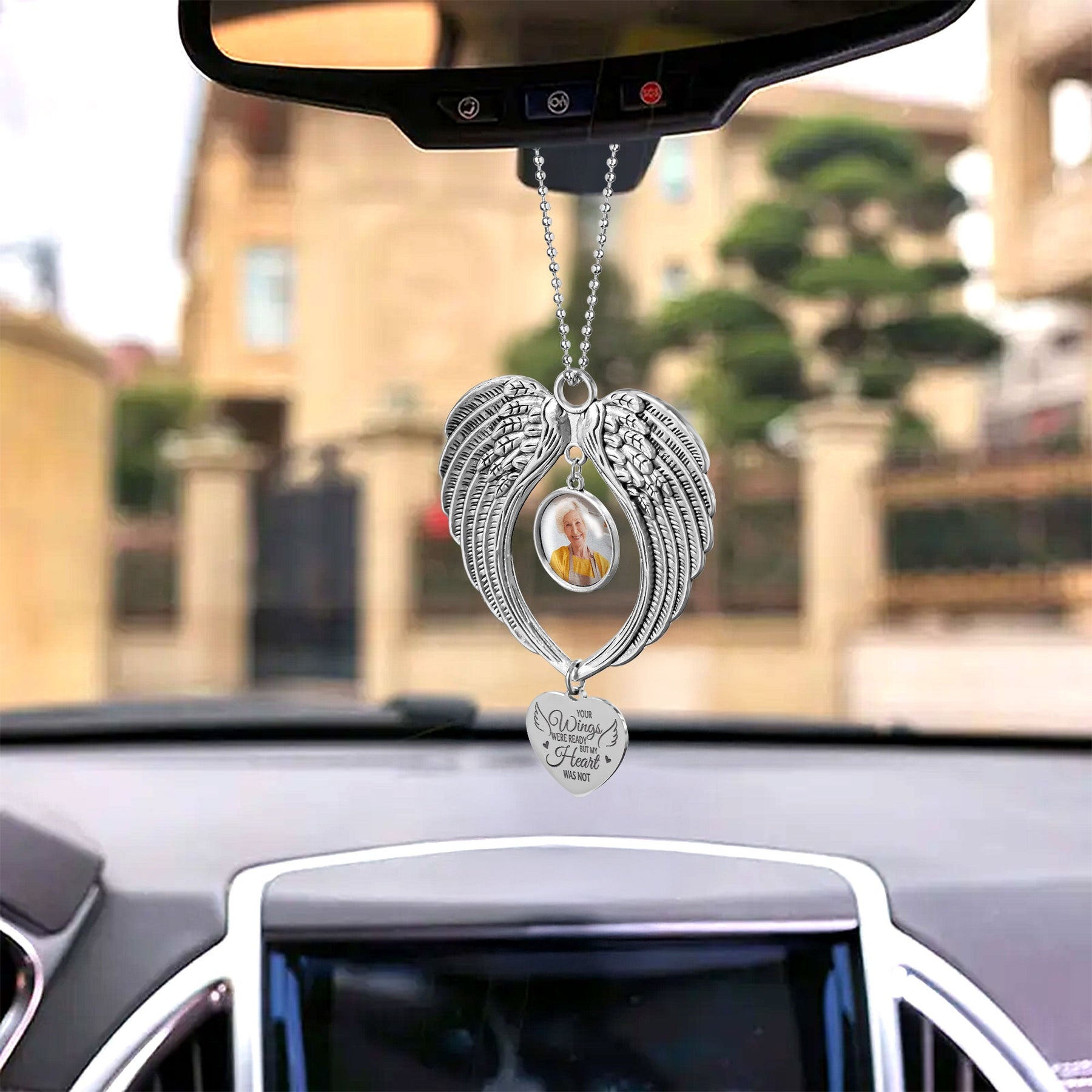 Your Wings Were Ready But My Heart Was Not - Custom Angel Wings Photo Ornament