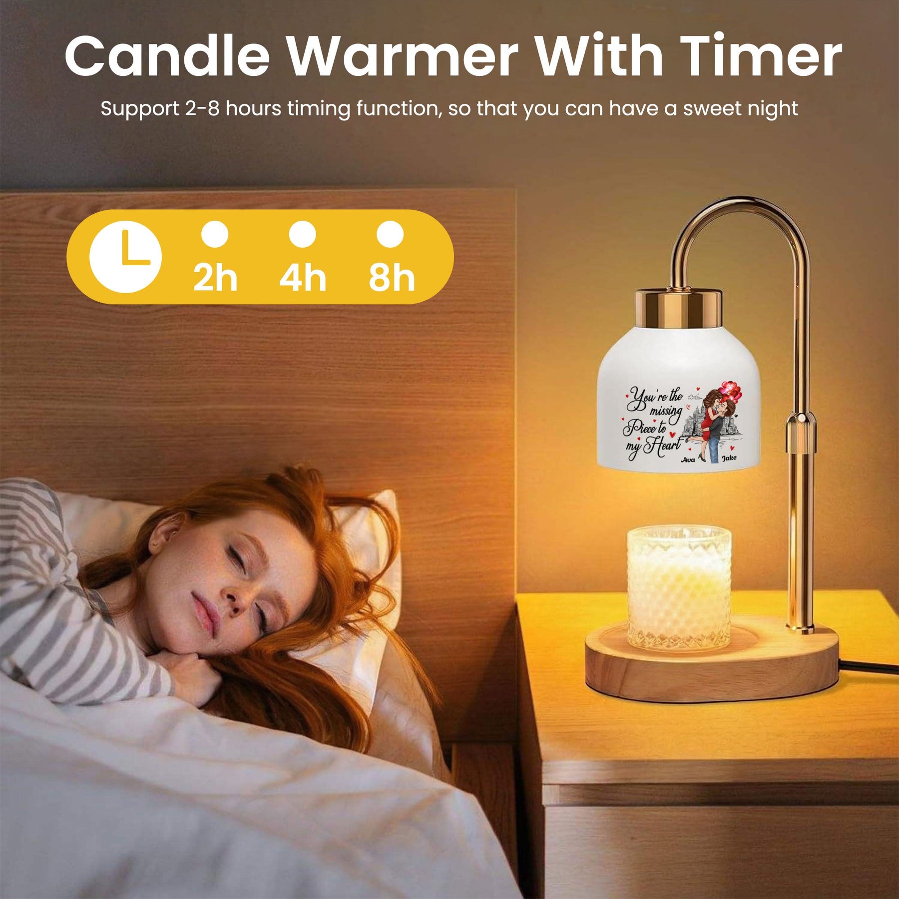 You're The Missing Piece To My Heart - Personalized Candle Warmer