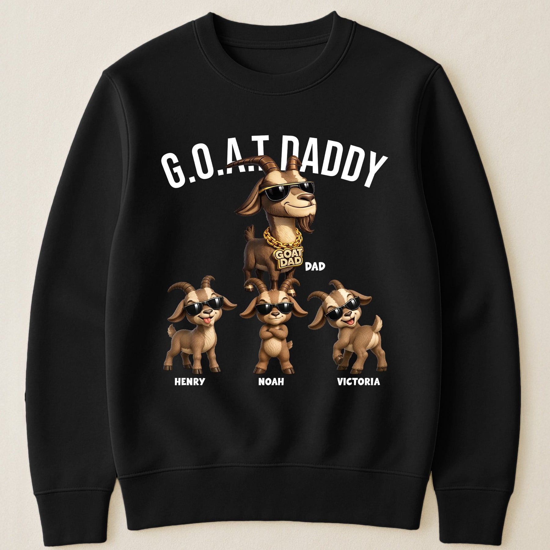 GOAT Dad - Greatest Of All Time, Father's Day Gift For Him, Dad, Papa - Personalized Shirt