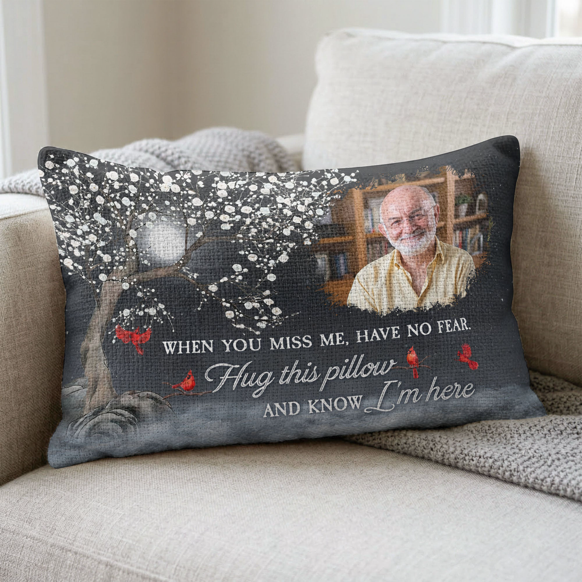 Hug This Pillow And Know I'm Here Memorial Gifts - Personalized Pillow Cover