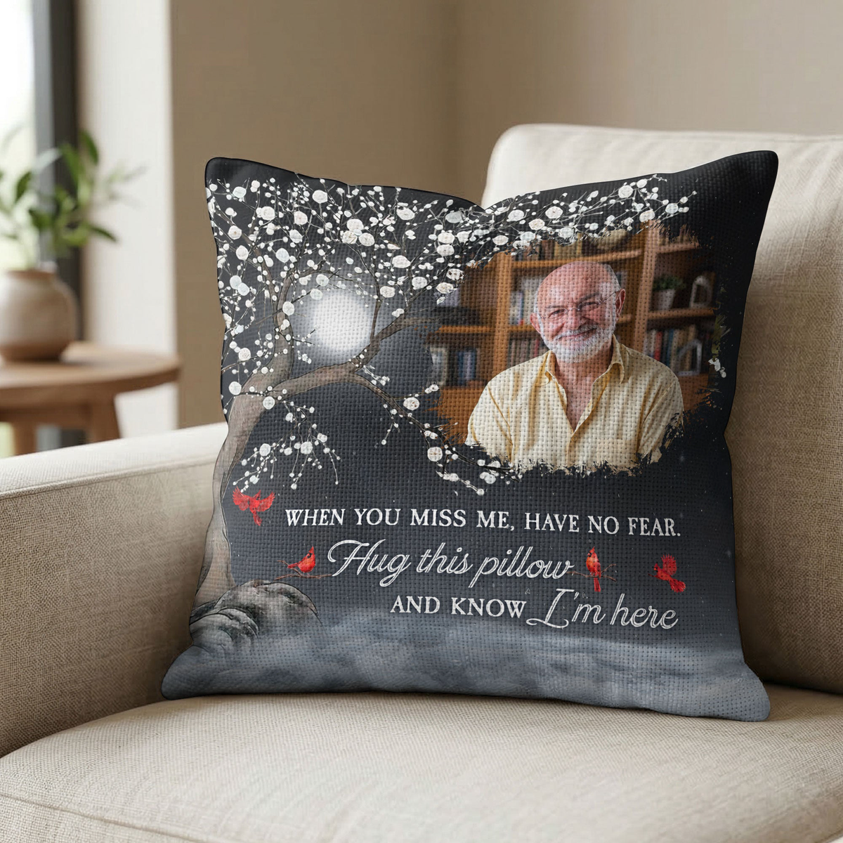 Hug This Pillow And Know I'm Here Memorial Gifts - Personalized Pillow Cover