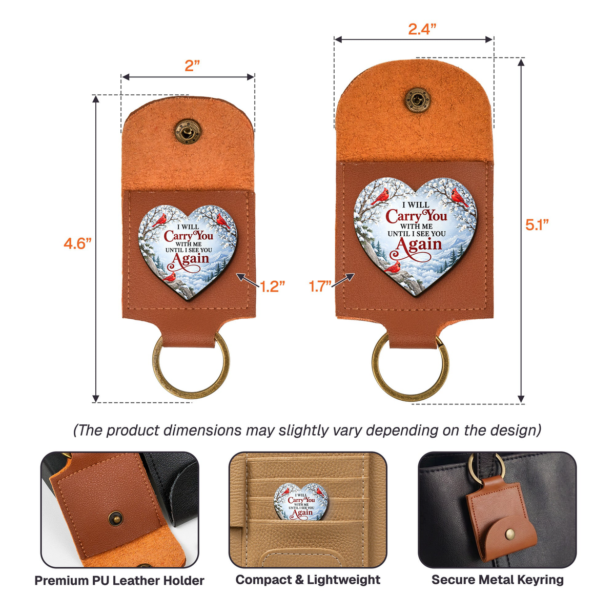 I Will Carry You With Me Until I See You Again - Personalized Pocket Hug