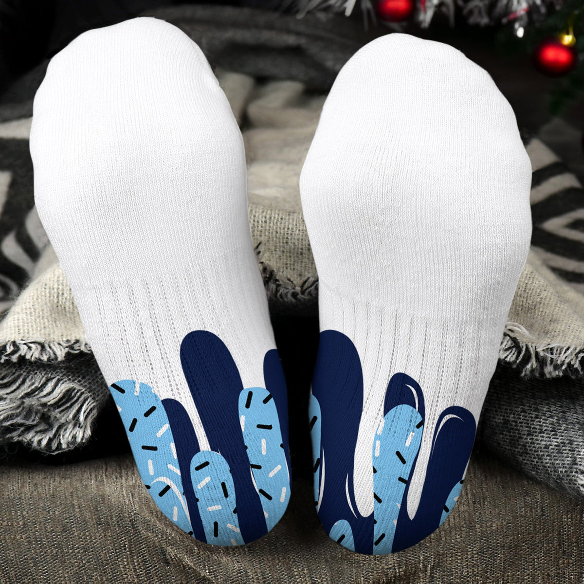 Icecream Drip Design For Baseball, Softball, Soccer, Football, Basketball, Hockey Lover - Personalized Socks