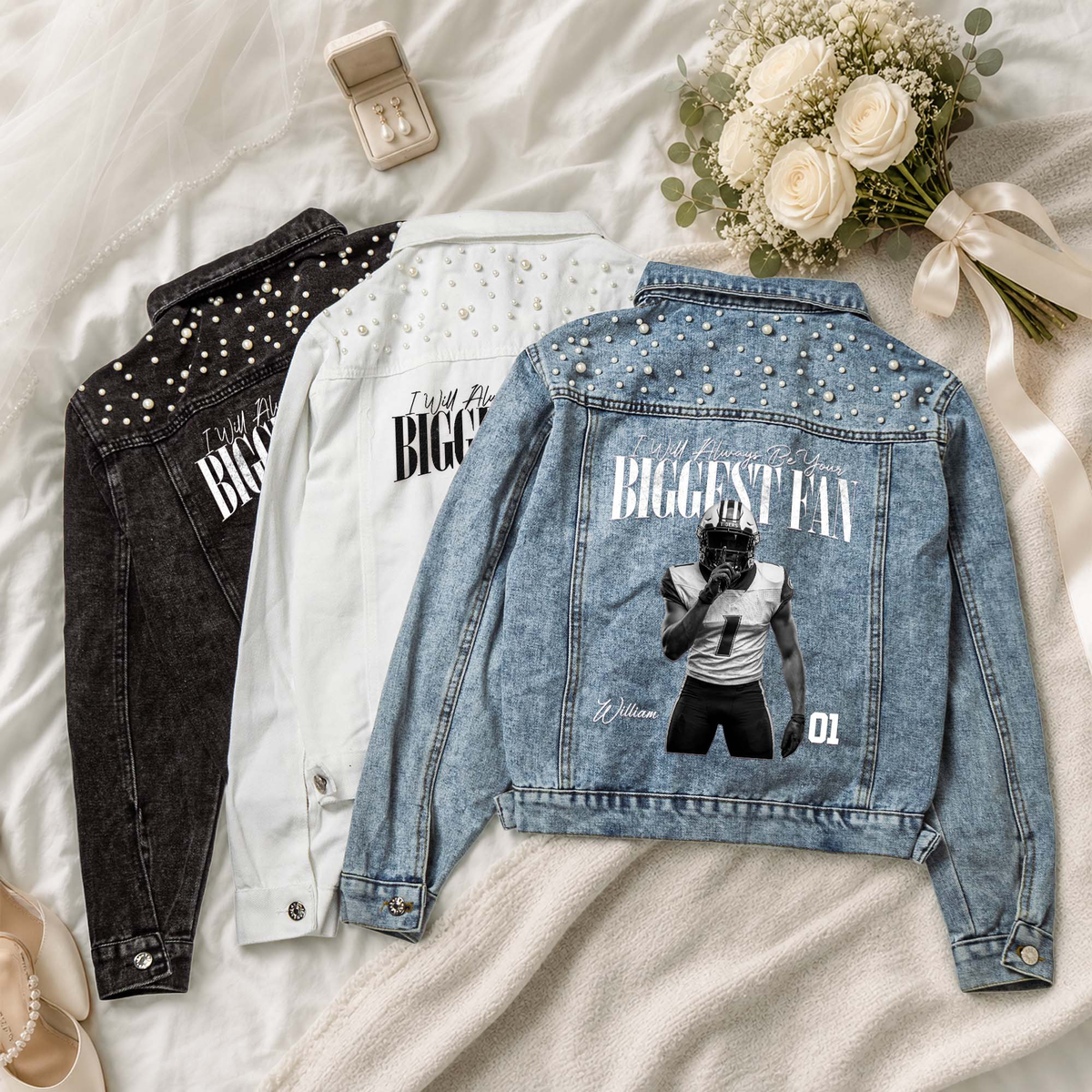 I'll Always Be Your Biggest Fan - For Sport Lovers, Girlfriend - Personalized Denim Jacket