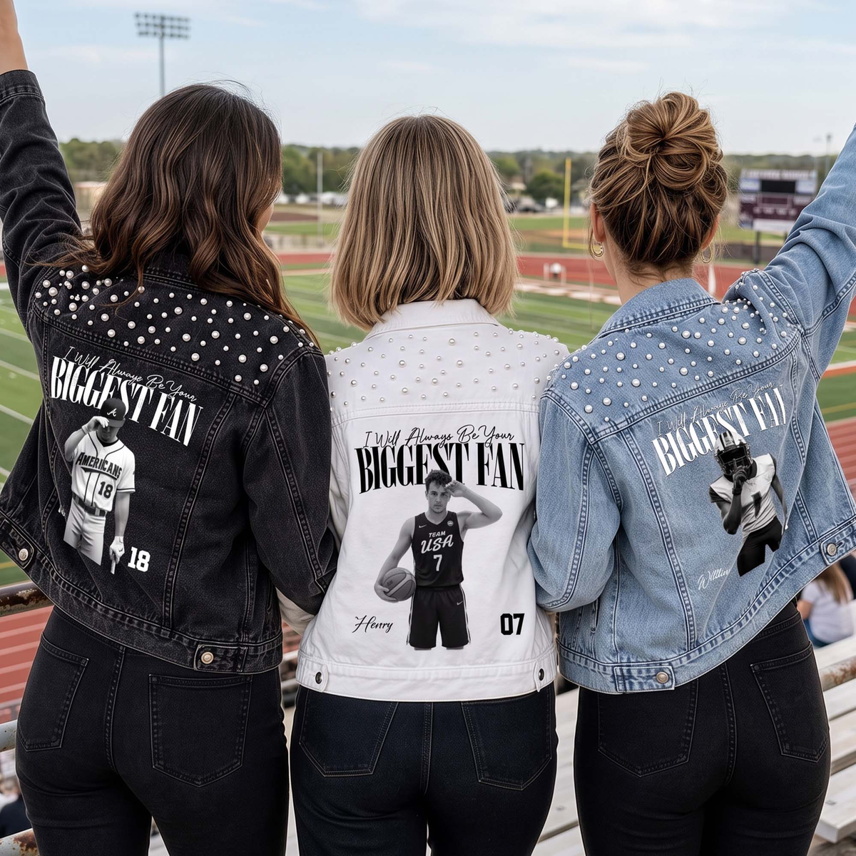 I'll Always Be Your Biggest Fan - For Sport Lovers, Girlfriend - Personalized Denim Jacket