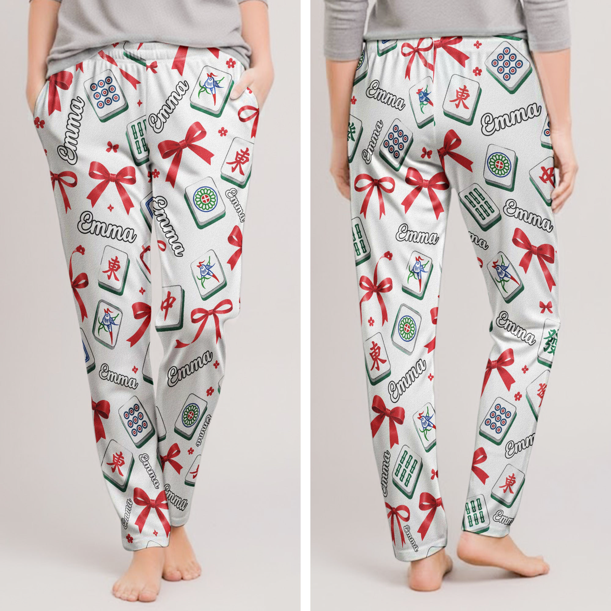 Mahjong Custom Name Gift For Mahjong Lovers, Mahjong Girls - Personalized Lounge Pants