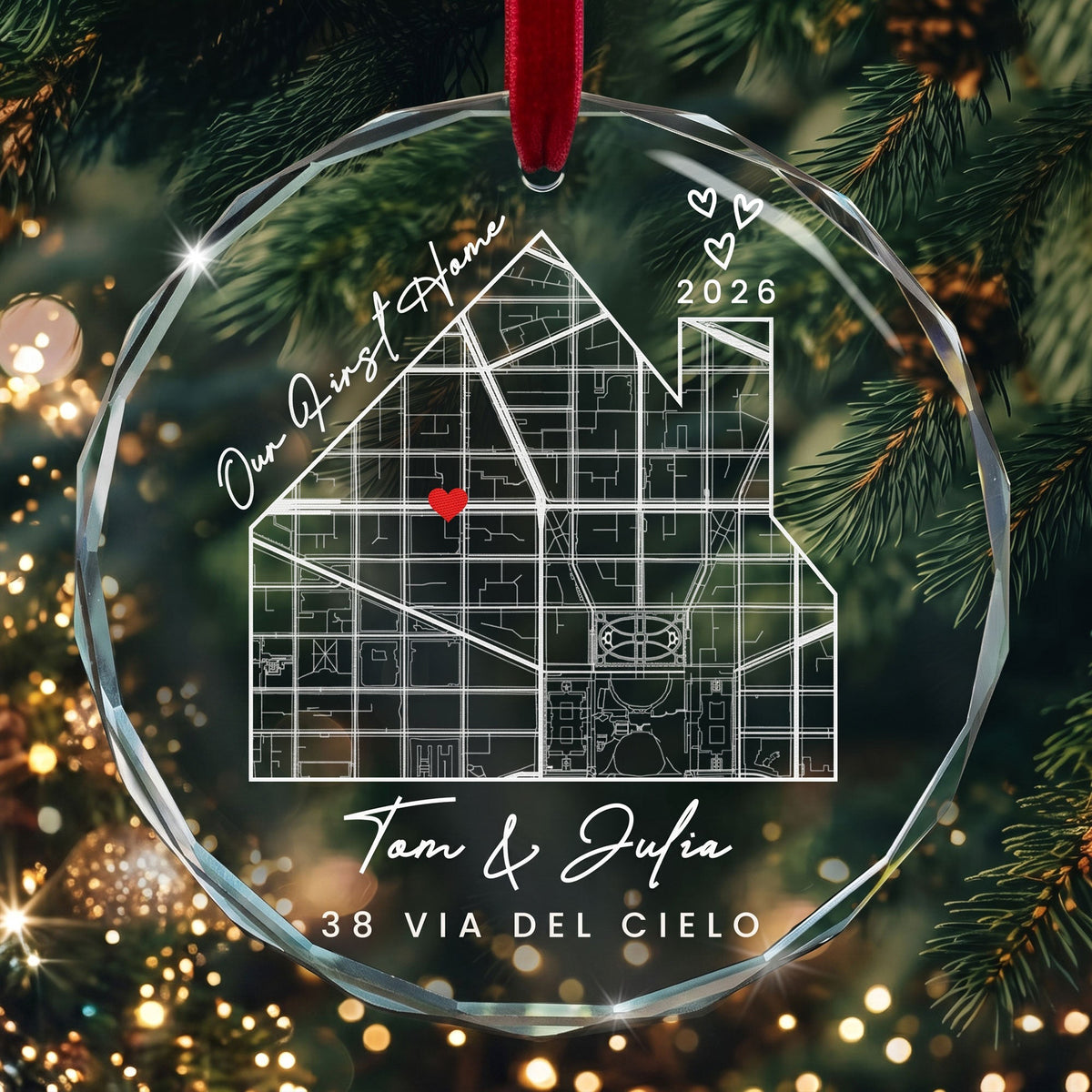 Our First New Home 1st Christmas Gifts For Newlywed Couples - Personalized Ornament