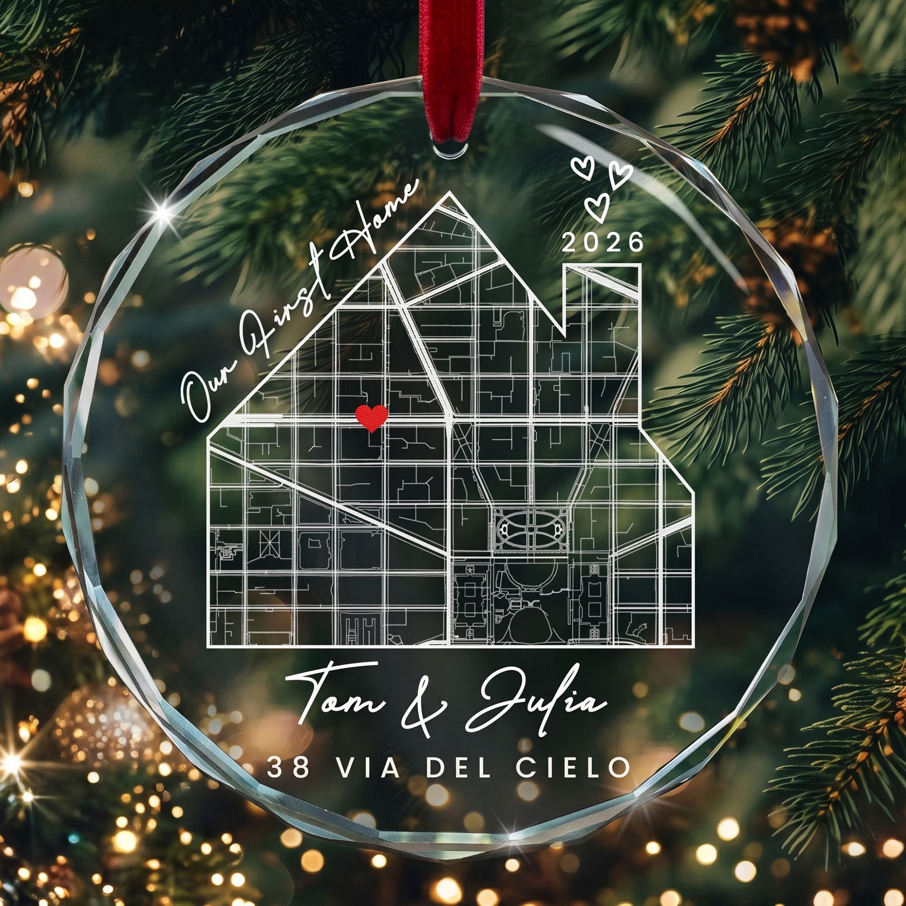 Our First New Home 1st Christmas Gifts For Newlywed Couples - Personalized Ornament