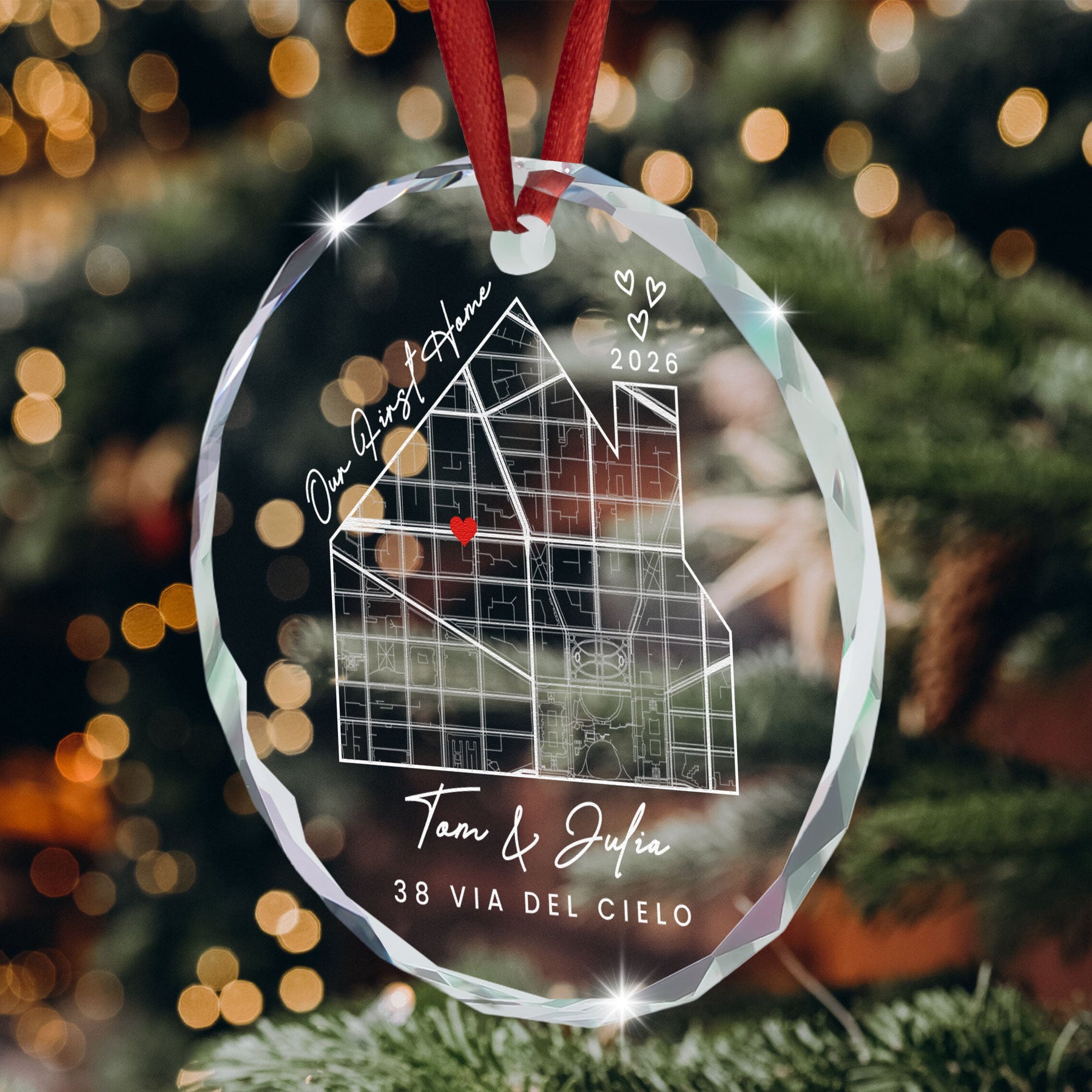 Our First New Home 1st Christmas Gifts For Newlywed Couples - Personalized Ornament