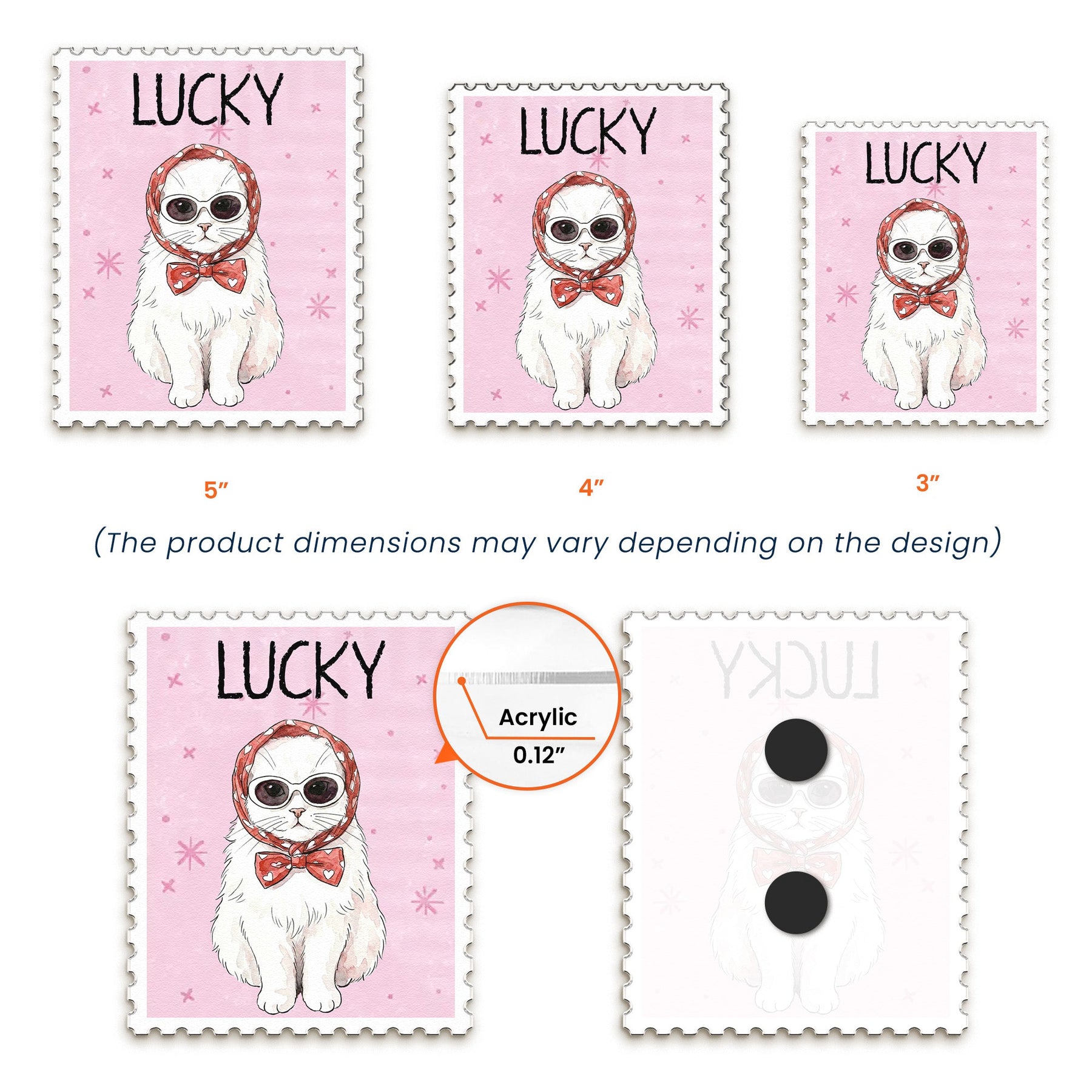 Pet Lovers Custom Photo Watercolor - Personalized Magnet