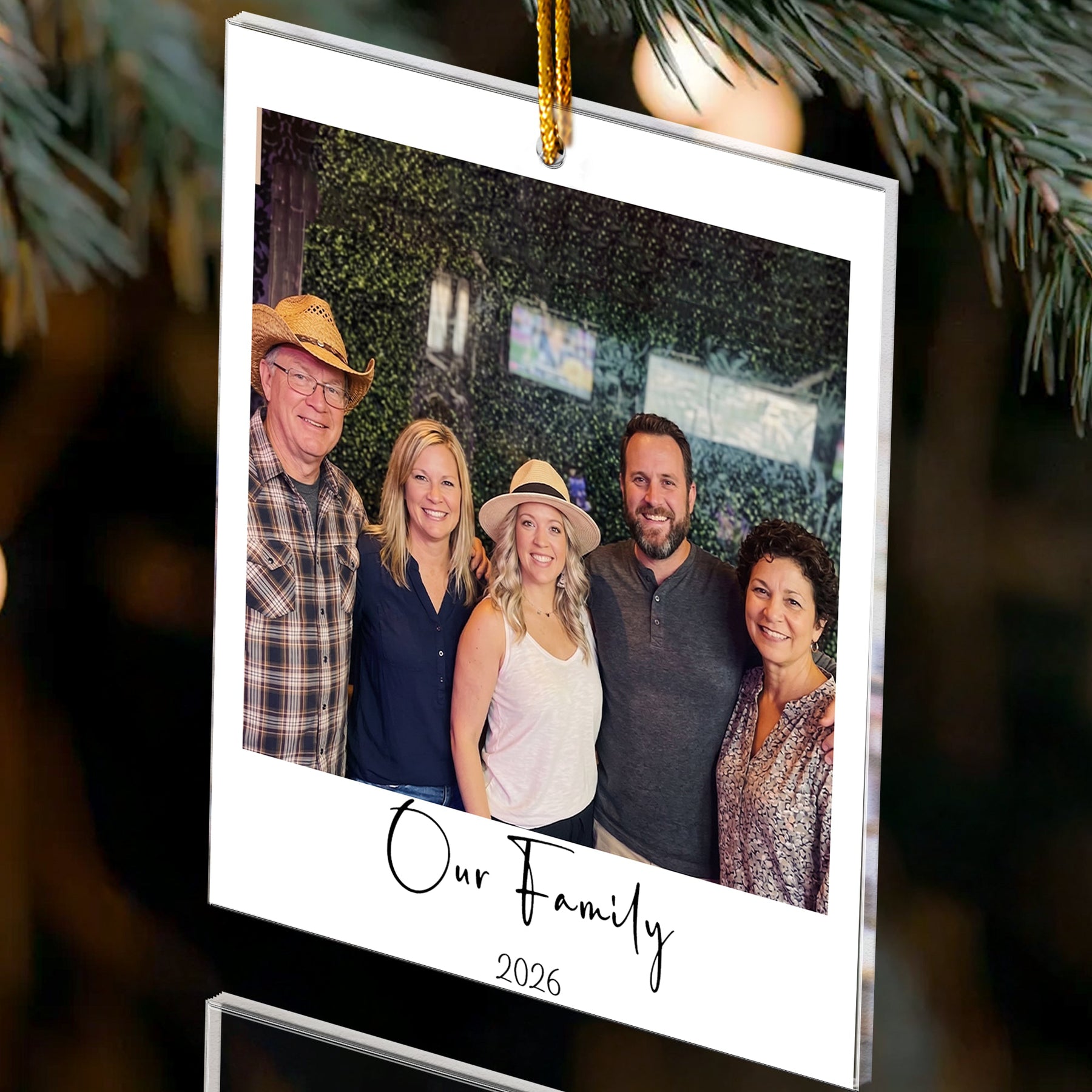 Photo Polaroid Christmas Ornament For Family, Friends, Siblings - Personalized Ornament