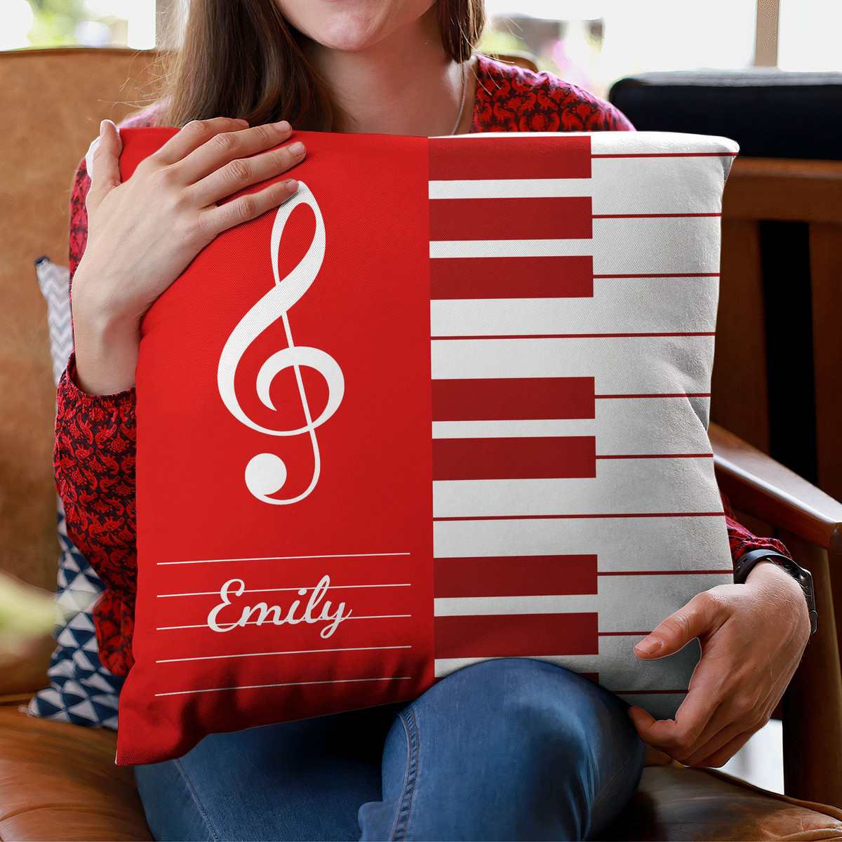 Piano, Keyboard Music Custom Name, Gift For Musician, Pianist, Composers - Personalized Pillow