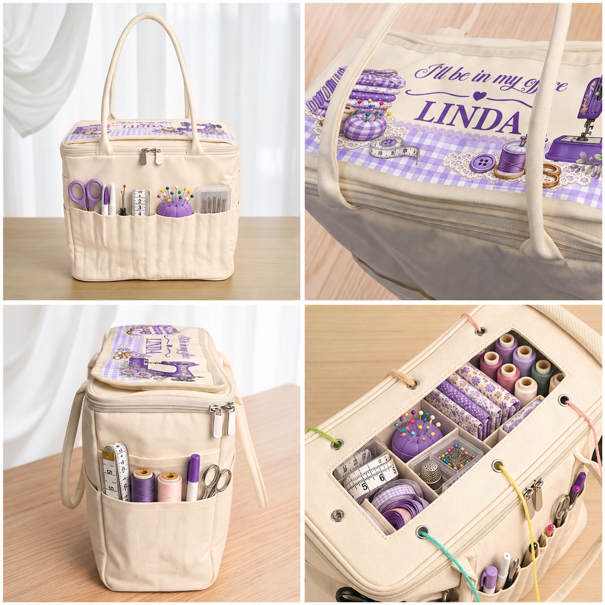 Sewciopath Gift For Tailors, Sewing Lovers - Personalized Sewing Bag