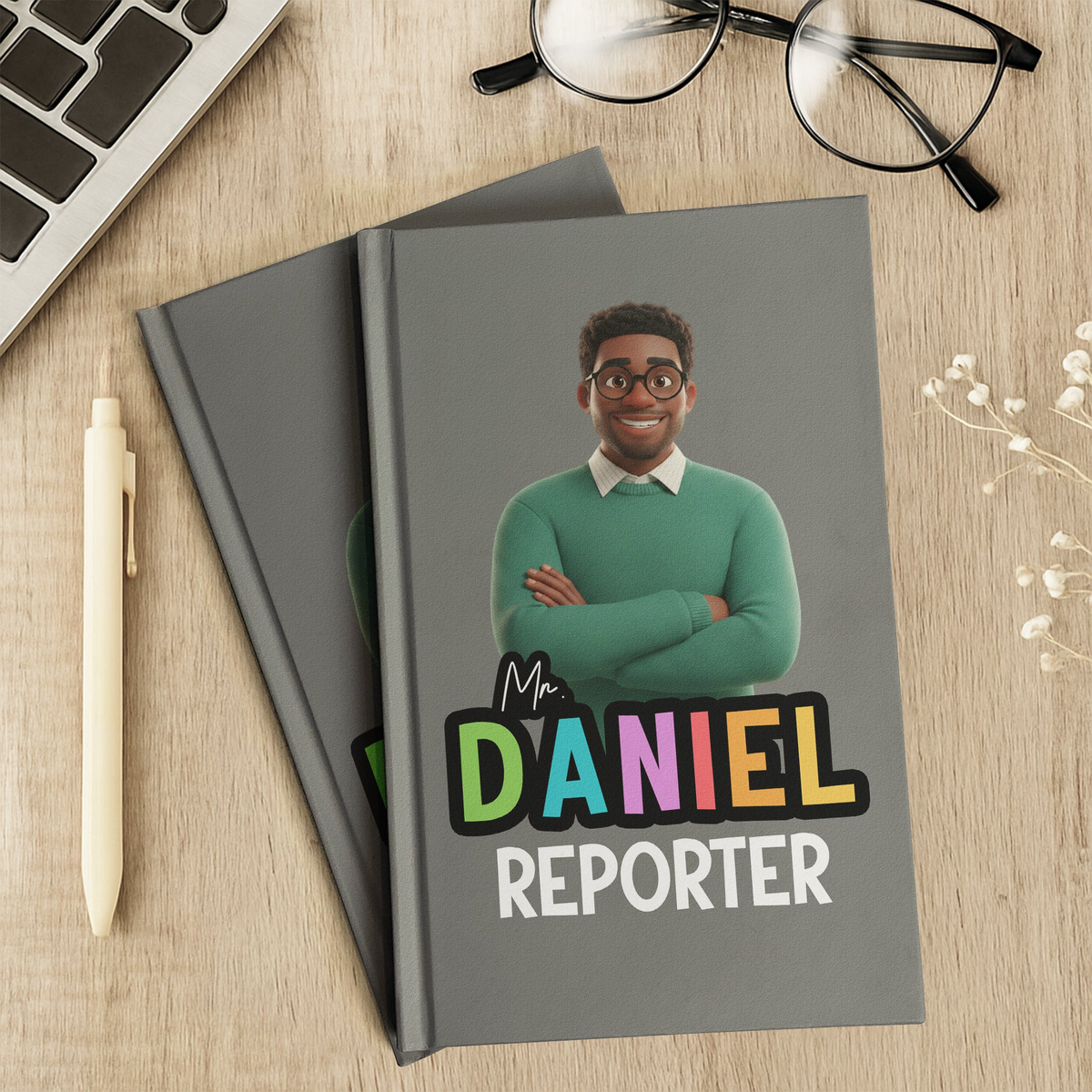 Teacher Cartoon Version - Personalized Journal