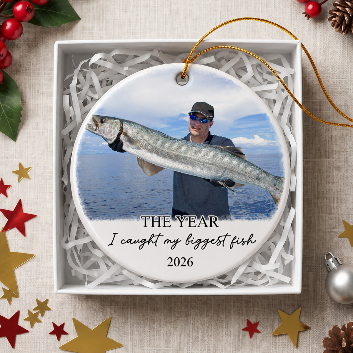 The Year With My Fishing Memories - Personalized Ornament