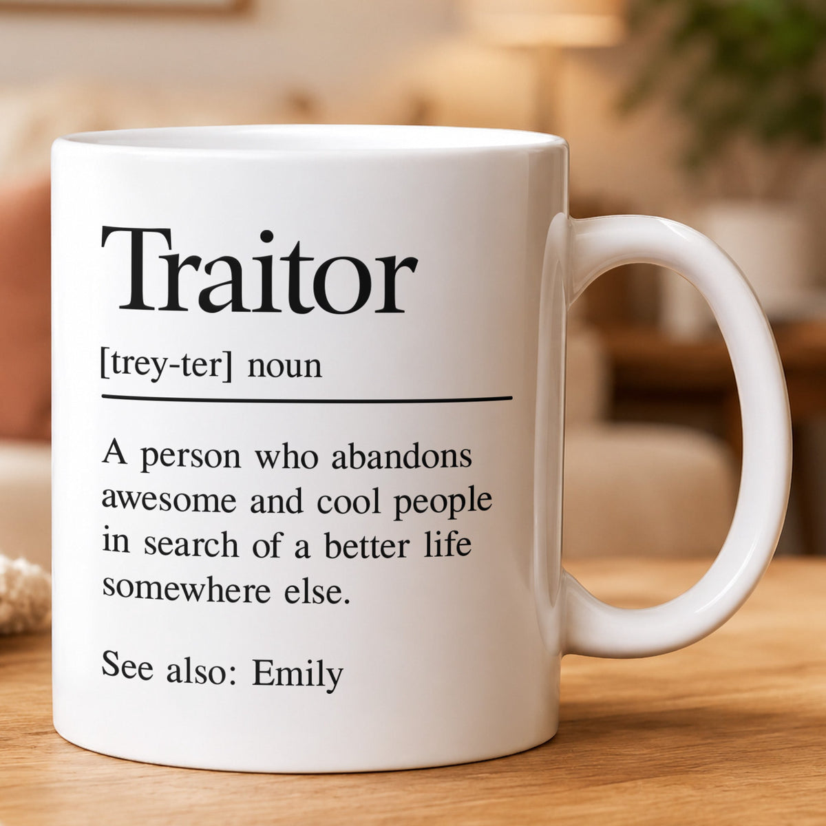 Traitor Funny Coworker Leaving Gift, Goodbye Office Friend, Farewell Present - Personalized Mug